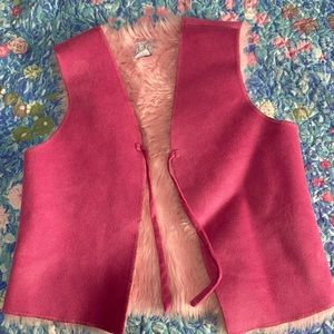 Girls pink Faux fur vest size S (5-6yrs) Children’s Place
